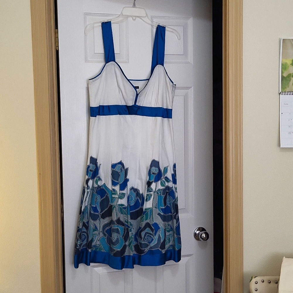 Brand New Summer Dress, white an blue, Size 14, Brand MIXIT $30